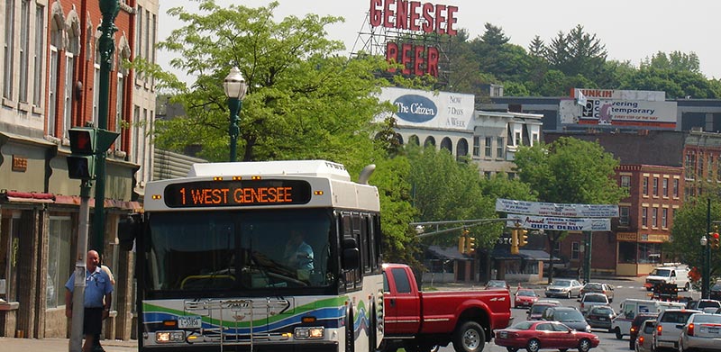 Centro Bus serving Cayuga students in Auburn