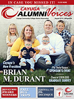 Cover image of the Cayuga Alumni Voices magazine, August 2015