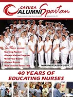 Cover image of the Cayuga Alumni Voices magazine, Spring 2015