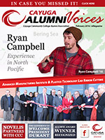 Cover image of the Cayuga Alumni Voices magazine, Winter 2016