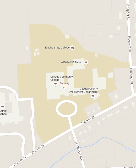 Google map of Cayuga Community College
